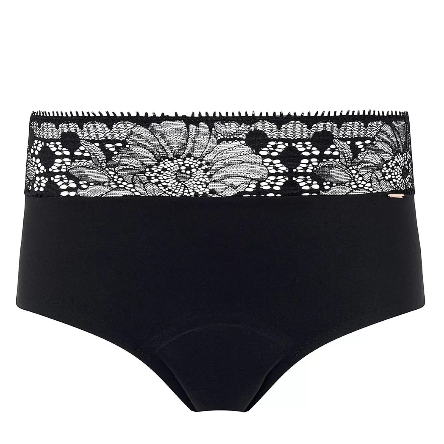 Femme Chantelle Culotte Haute-Culotte Haute Menstruelle Dentelle Florale