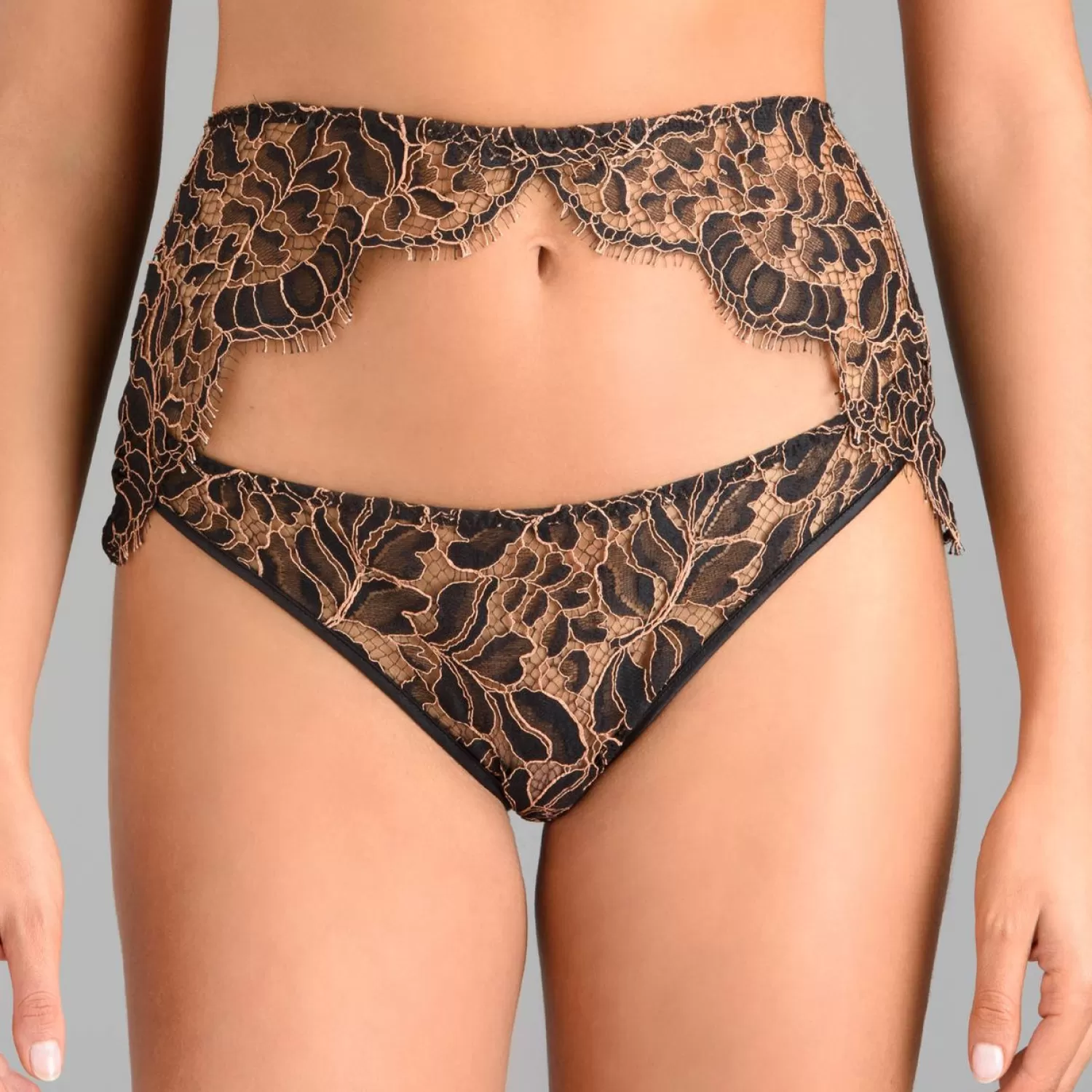 Femme Coco de Mer Culotte Haute-Culotte Haute Ouverte En Dentelle