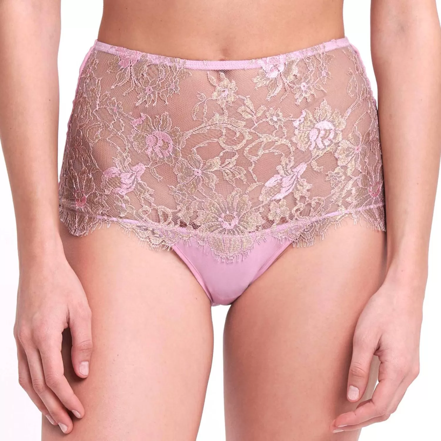 Femme Valery Culotte Haute-Culotte Haute Prestige En Soie Et Dentelle