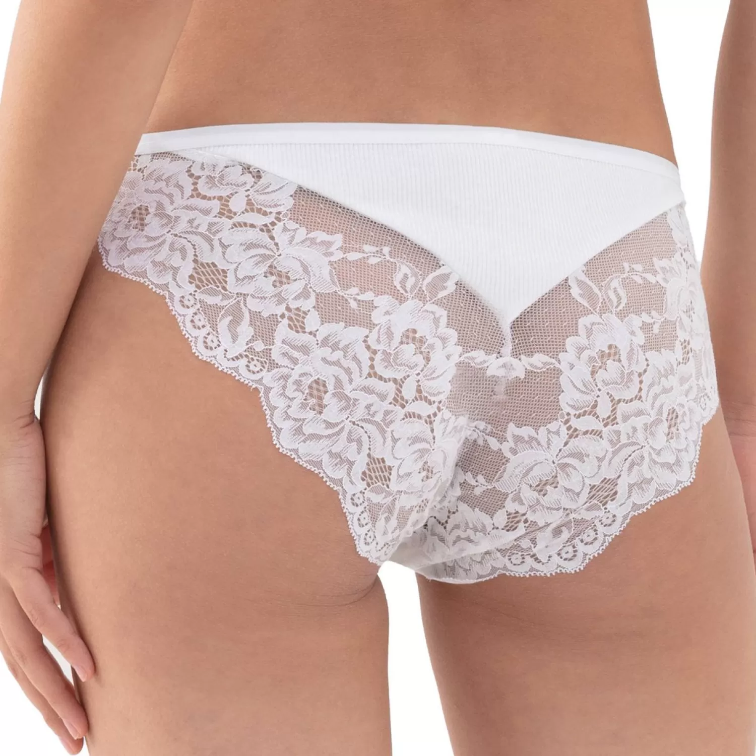 Femme Mey Slip-Slip Dentelle En Coton