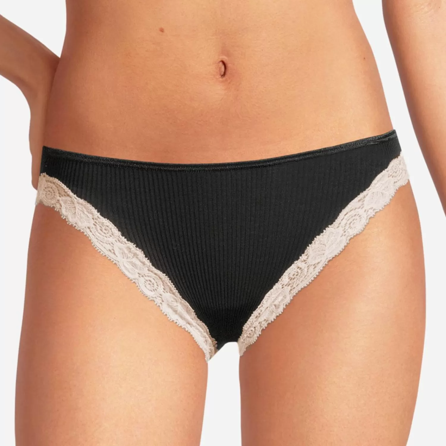 Femme Oscalito Slip-Slip Dentelle En Coton Fil D'Ecosse