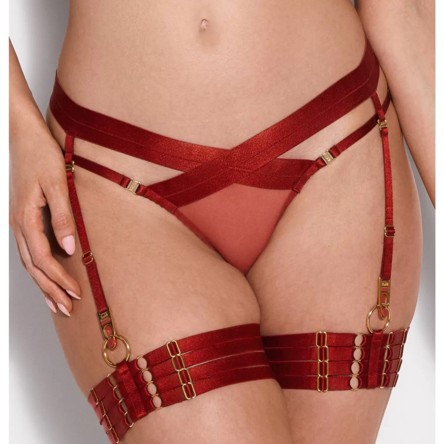 Femme Bordelle Slip-Slip Porte-Jarretelles