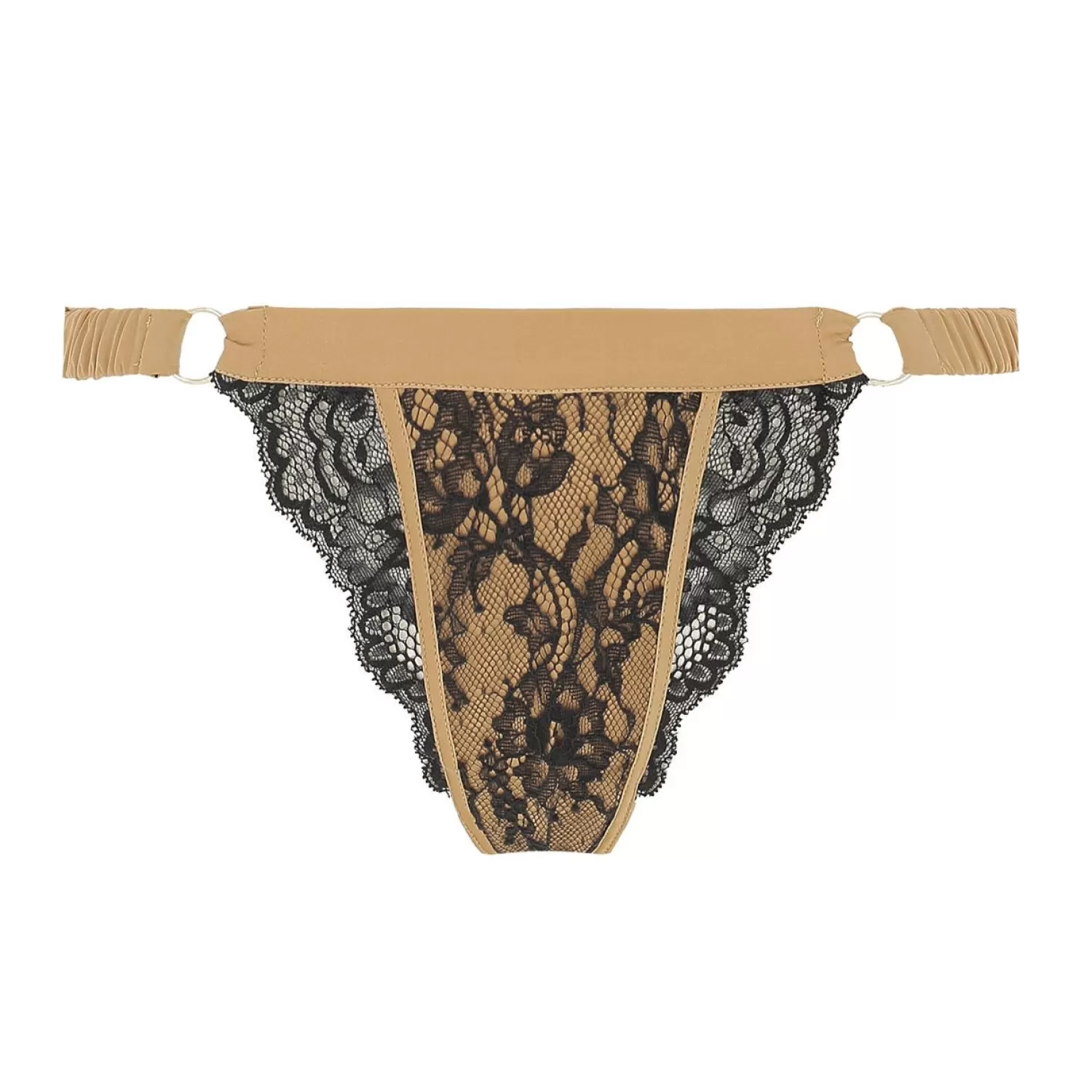 Femme Marjolaine String-String En Soie Et Dentelle