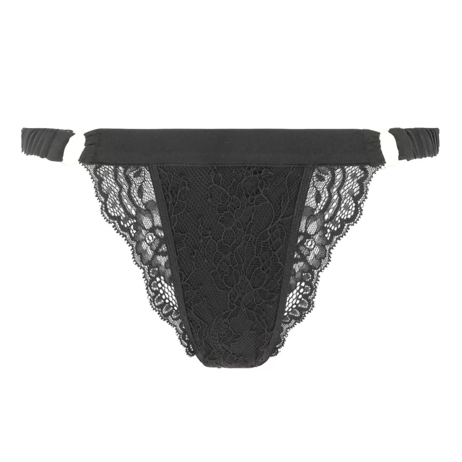 Femme Marjolaine String-String En Soie Et Dentelle